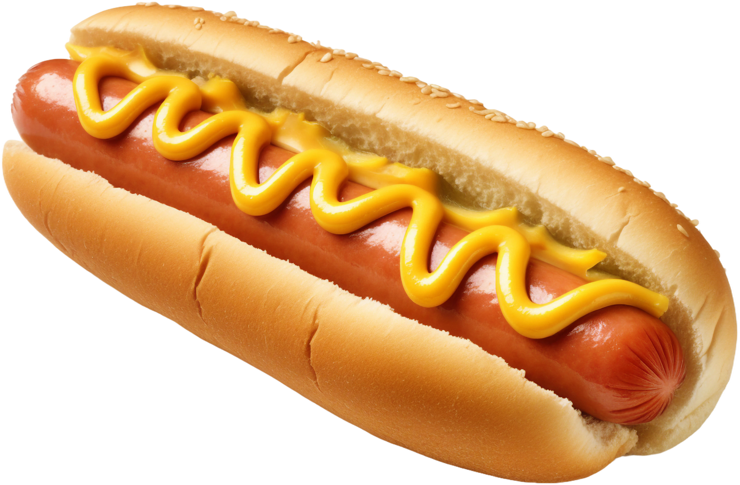 Fried hot dog. isolated object, transparent background